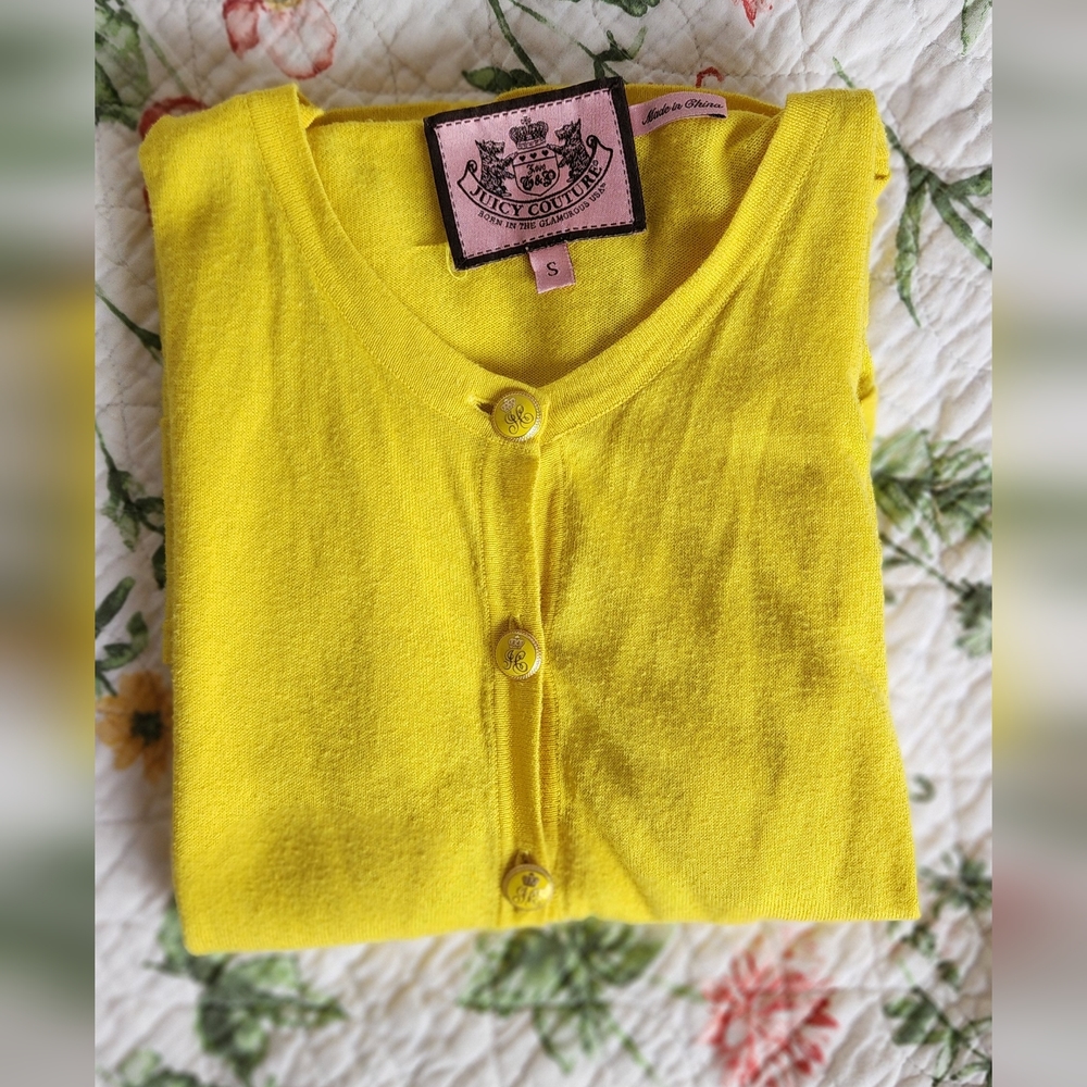 Juicy Couture Yellow Cardigan